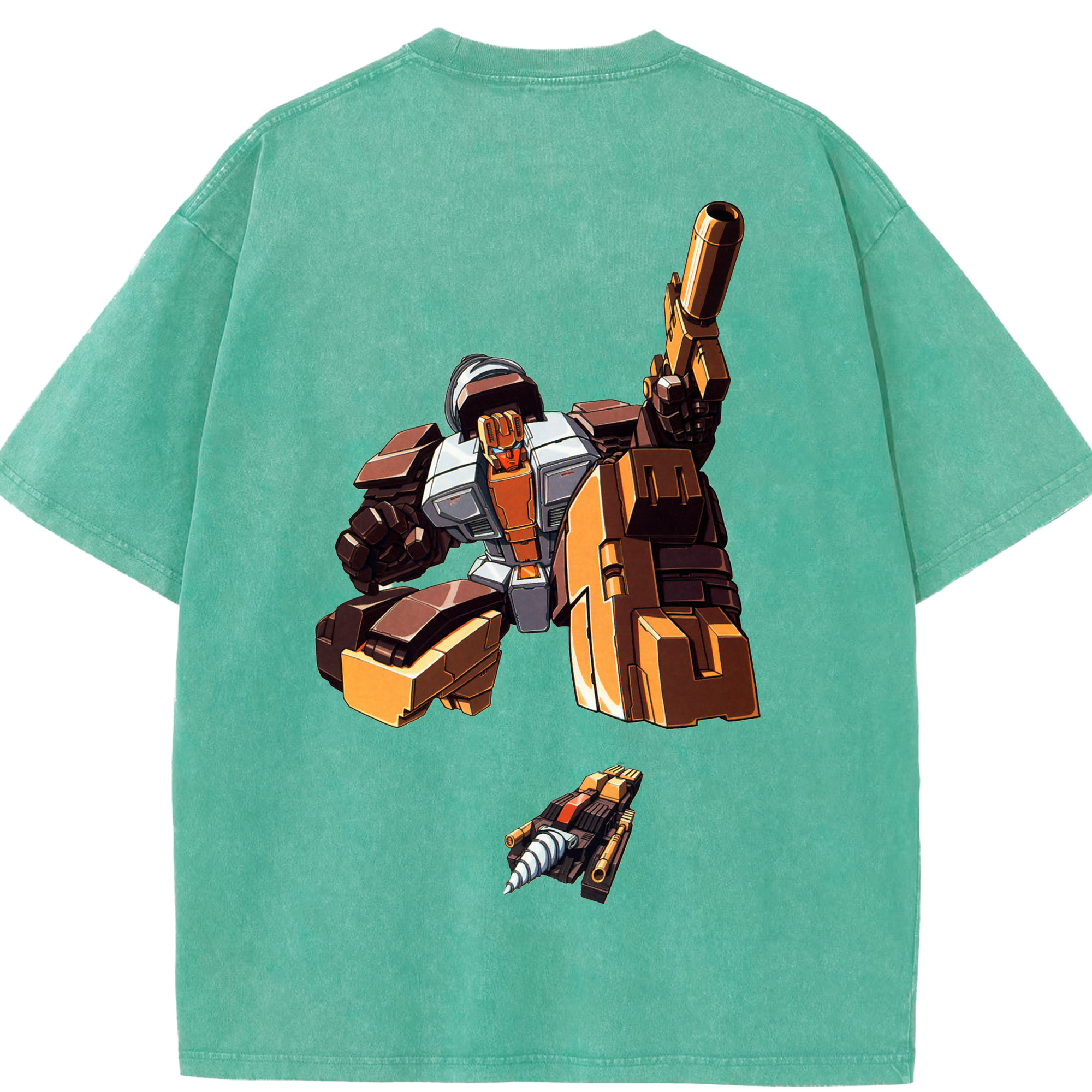 （画像用）  綿100% ヴィンテージ風 半袖Tシャツ（背面プリント）